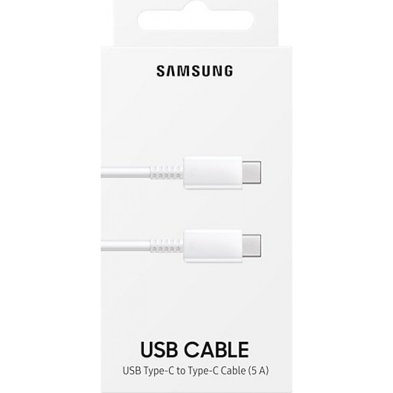Καλώδιο Data Samsung EP-DN975BWEGWW Type-C to Type-C 5A/100W White 1m (Original Bulk)