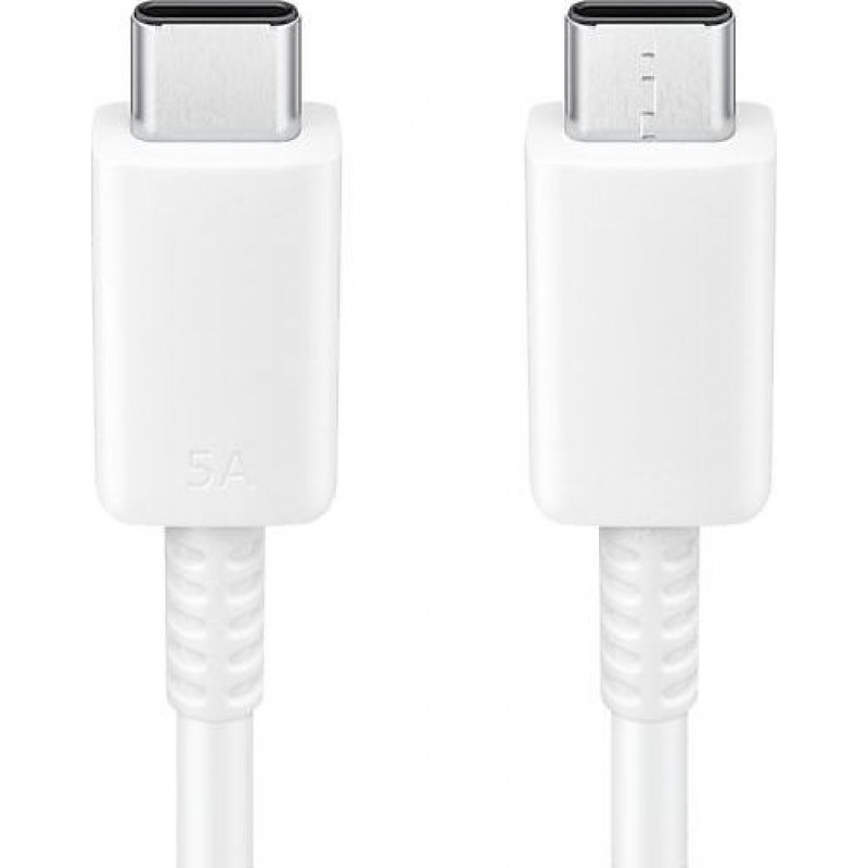 Καλώδιο Data Samsung EP-DN975BWEGWW Type-C to Type-C 5A/100W White 1m (Original Bulk)