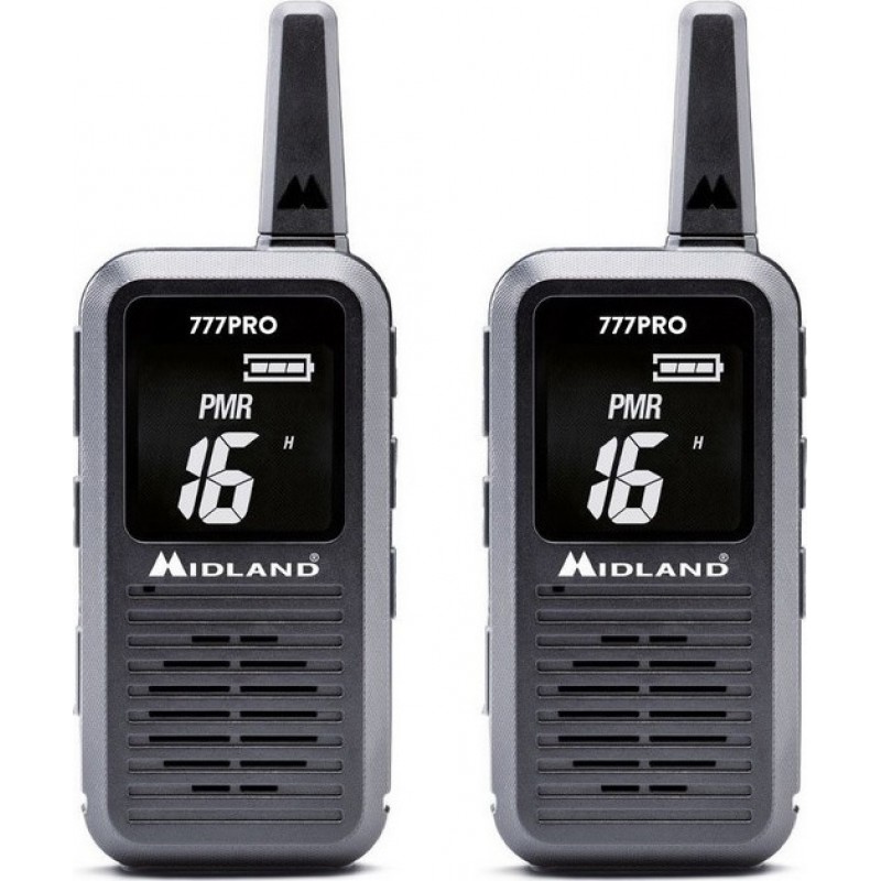 Walkie Talkie Midland 777 Pro Ζεύγος Ασύρματων Πομποδεκτών PMR446/LPD Black Walkie Talkie Midland 777 Pro Ζεύγος Ασύρματων Πομποδεκτών PMR446/LPD Black