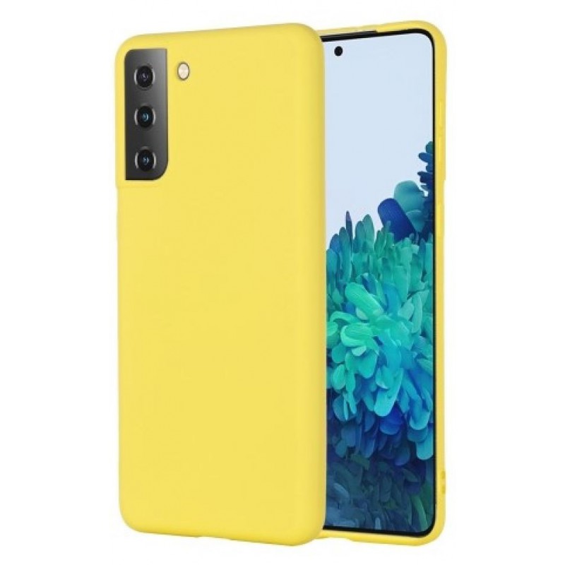 Θήκη My Colors Liquid Silicone Samsung Galaxy S21 G991 Yellow