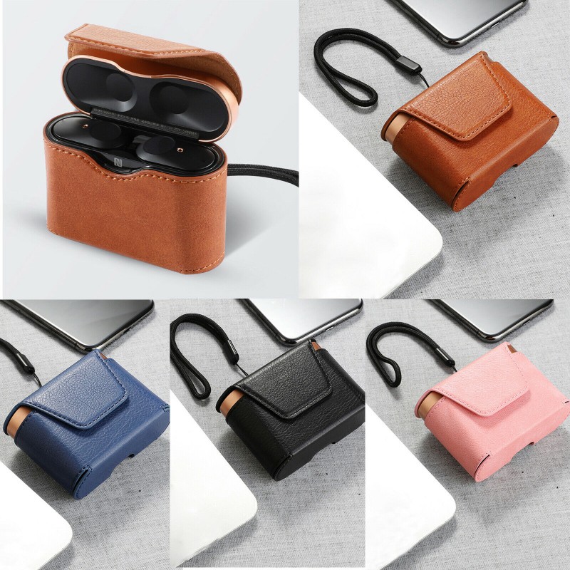 Θήκη Leather Protect Case Sony WF-1000XM3 Blue