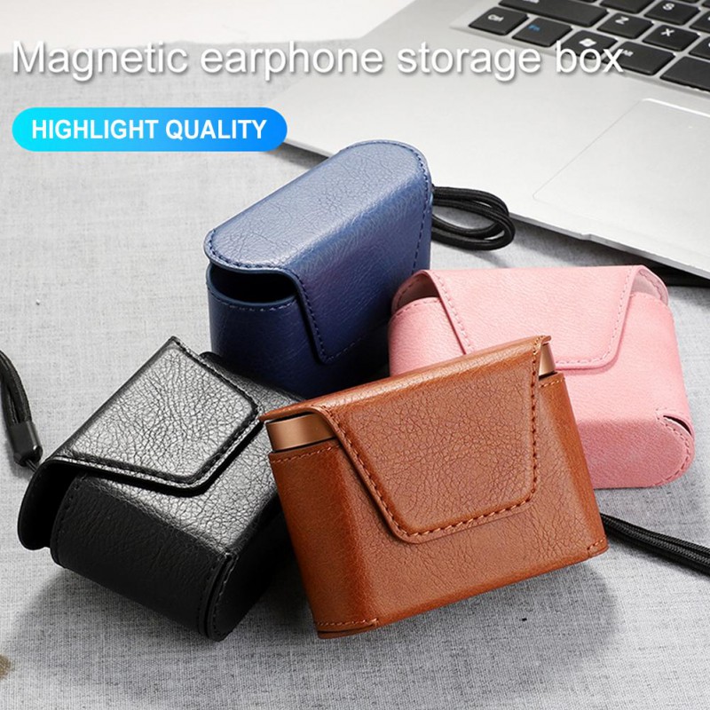Θήκη Leather Protect Case Sony WF-1000XM3 Blue