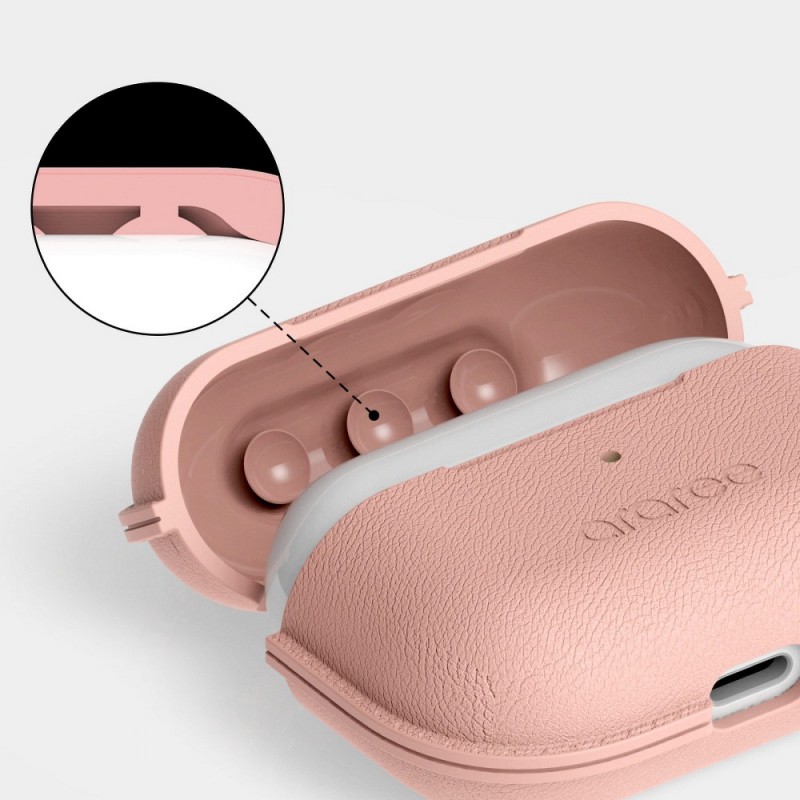 Θήκη Leather Araree Pops Apple Airpods Pro 1 / 2 Flamingo Θήκη Leather Araree Pops Apple Airpods Pro 1 / 2 Flamingo