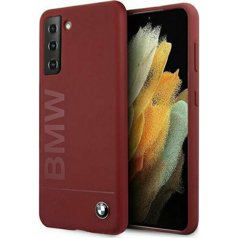Θήκη BMW Signature Silicone Hard Cover Samsung Galaxy S21 5G G991 Red