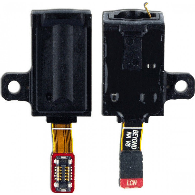 Καλωδιοταινία Ήχου Ακουστικού Audio Jack Flex για Samsung Galaxy S10/10+ Plus/S10e GG973/G975/G970 Black