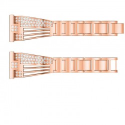 Ανταλλακτικό λουράκι QuickFit Apple Watch 1/2/3/4/5/6/SE/7 (38/40/41mm) Stainless Diamonds Rose Gold