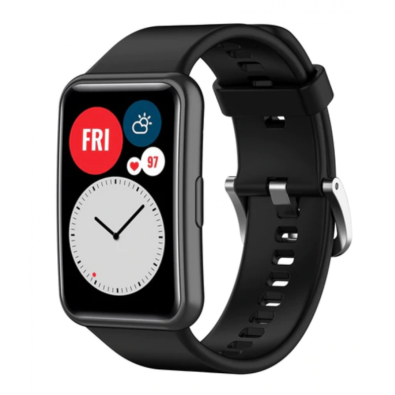 Ανταλλακτικό λουράκι QuickFit Huawei Watch Fit/Fit New Smoothband Black
