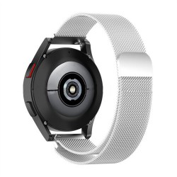 Ανταλλακτικό λουράκι QuickFit Milanese Band Silver για Samsung Galaxy Watch5 (40mm & 42mm)/Watch4 (40mm & 44mm)/ Watch4 Classic (42mm & 46mm)/ Watch3(41mm)/Active 2(40/44mm)/Amazfit GTS 3 (43mm)/GTR(42mm) (20mm)