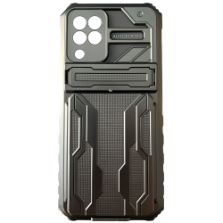 Θήκη Armor Protect Combo & Slide Card Pocket Samsung Galaxy A22 4G/M32 4G/M22 4G SM-A225/M325/M225F Shockproof Black