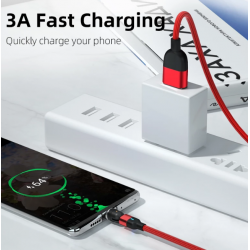 Καλώδιο Data 540 Degree Rotate Magnetic USB A to Lightning 4A 2m Black