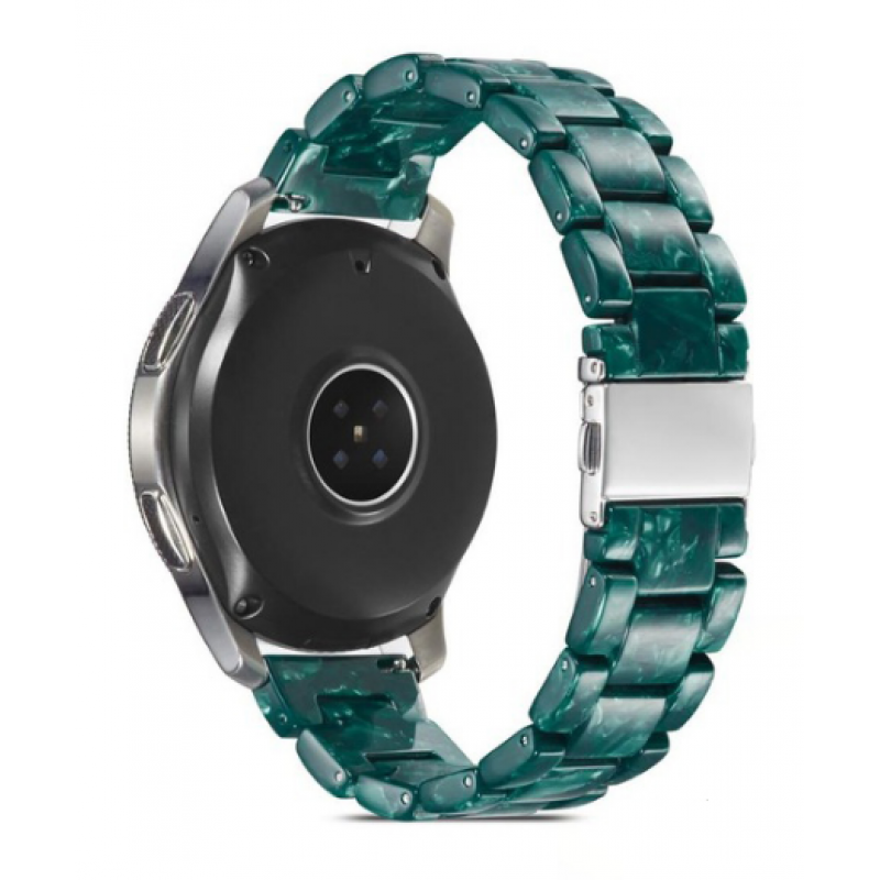 Ανταλλακτικό λουράκι QuickFit Stainless Steel Modern Design Dark Green για Samsung Galaxy Watch3(45mm)/Watch(46mm)/Huawei Watch 3 (46mm)/ Watch 3 Pro (48mm)/GT 2/Pro/Honor GS Pro/Amazfit GTR 3 (46mm)/GTR 3 Pro/GTR(47mm)/ Stratos 3(48mm) (22mm)