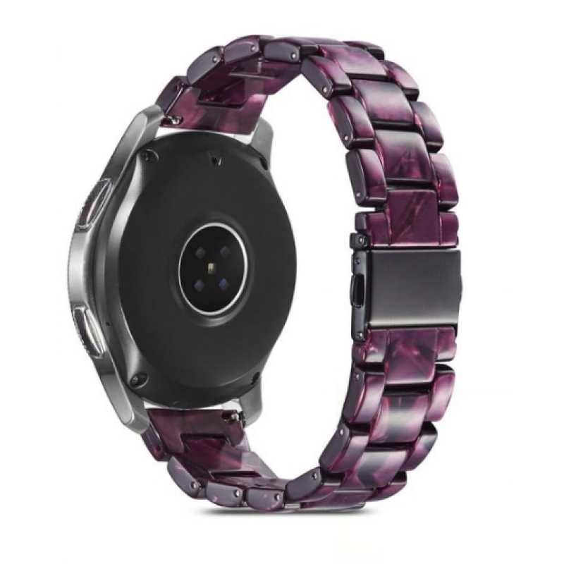Ανταλλακτικό λουράκι QuickFit Ceramic Modern Design Purple γιαSamsung Galaxy Watch5 (40mm & 42mm)/Watch4 (40mm & 44mm)/ Watch4 Classic (42mm & 46mm)/ Watch3(41mm)/Active 2(40/44mm)/Amazfit GTS 3 (43mm)/GTR(42mm) (20mm)