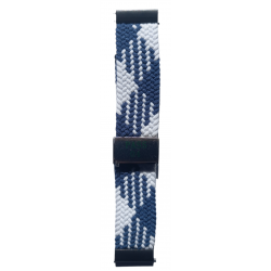 Ανταλλακτικό λουράκι Braided Loop White/Blue για Samsung Galaxy Watch3(45mm)/Watch(46mm)/Huawei Watch 3 (46mm)/ Watch 3 Pro (48mm)/GT 2/Pro/Honor GS Pro/Amazfit GTR 3 (46mm)/GTR 3 Pro/GTR(47mm)/ Stratos 3(48mm) (22mm)