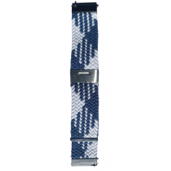 Ανταλλακτικό λουράκι Braided Loop White/Blue για Samsung Galaxy Watch3(45mm)/Watch(46mm)/Huawei Watch 3 (46mm)/ Watch 3 Pro (48mm)/GT 2/Pro/Honor GS Pro/Amazfit GTR 3 (46mm)/GTR 3 Pro/GTR(47mm)/ Stratos 3(48mm) (22mm)