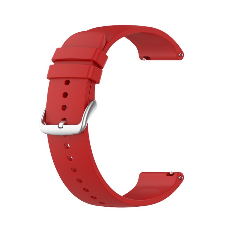 Ανταλλακτικό λουράκι QuickFit Silicone Sport Strap Round Tail για Samsung Galaxy Watch5 (40mm & 42mm)/Watch4 (40mm)/Watch4 (44mm)/ Watch4 Classic (42mm) (20mm) Red