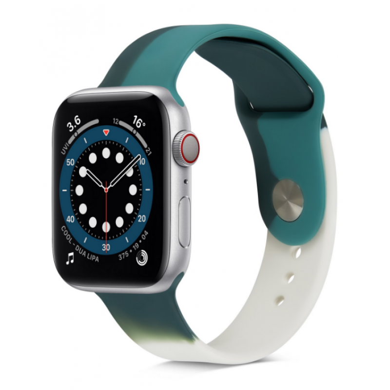 Ανταλλακτικό λουράκι QuickFit Apple Watch 1/2/3/4/5/6/SE/7/8 (42/44/45/49mm) Smoothband Rainbow Green