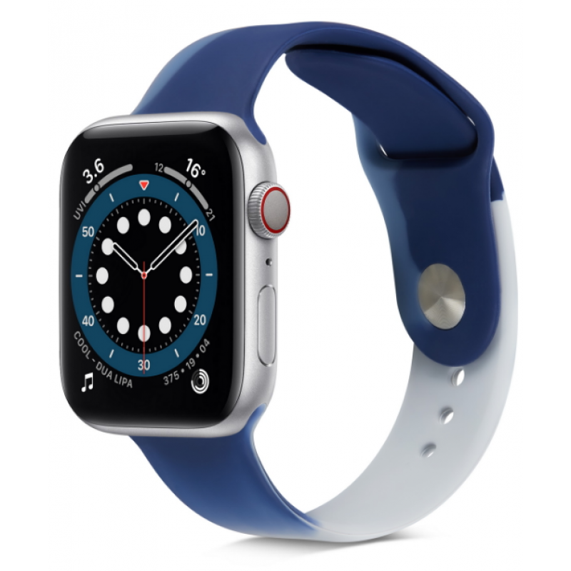 Ανταλλακτικό λουράκι QuickFit Apple Watch 1/2/3/4/5/6/SE/7/8 (42/44/45/49mm) Smoothband Rainbow Blue