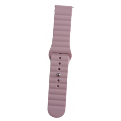 Ανταλλακτικό λουράκι Silicone Wave Type Pink για Samsung Galaxy Watch3(45mm)/Watch(46mm)/Huawei Watch 3 (46mm)/ Watch 3 Pro (48mm)/GT 2/Pro/Honor GS Pro/Amazfit GTR 3 (46mm)/GTR 3 Pro/GTR(47mm)/ Stratos 3(48mm) (22mm)