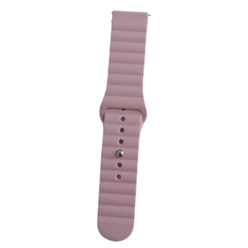 Ανταλλακτικό λουράκι Silicone Wave Type Pink για Samsung Galaxy Watch3(45mm)/Watch(46mm)/Huawei Watch 3 (46mm)/ Watch 3 Pro (48mm)/GT 2/Pro/Honor GS Pro/Amazfit GTR 3 (46mm)/GTR 3 Pro/GTR(47mm)/ Stratos 3(48mm) (22mm)