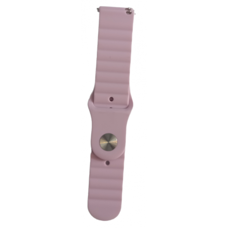 Ανταλλακτικό λουράκι Silicone Wave Type Pink για Samsung Galaxy Watch3(45mm)/Watch(46mm)/Huawei Watch 3 (46mm)/ Watch 3 Pro (48mm)/GT 2/Pro/Honor GS Pro/Amazfit GTR 3 (46mm)/GTR 3 Pro/GTR(47mm)/ Stratos 3(48mm) (22mm)