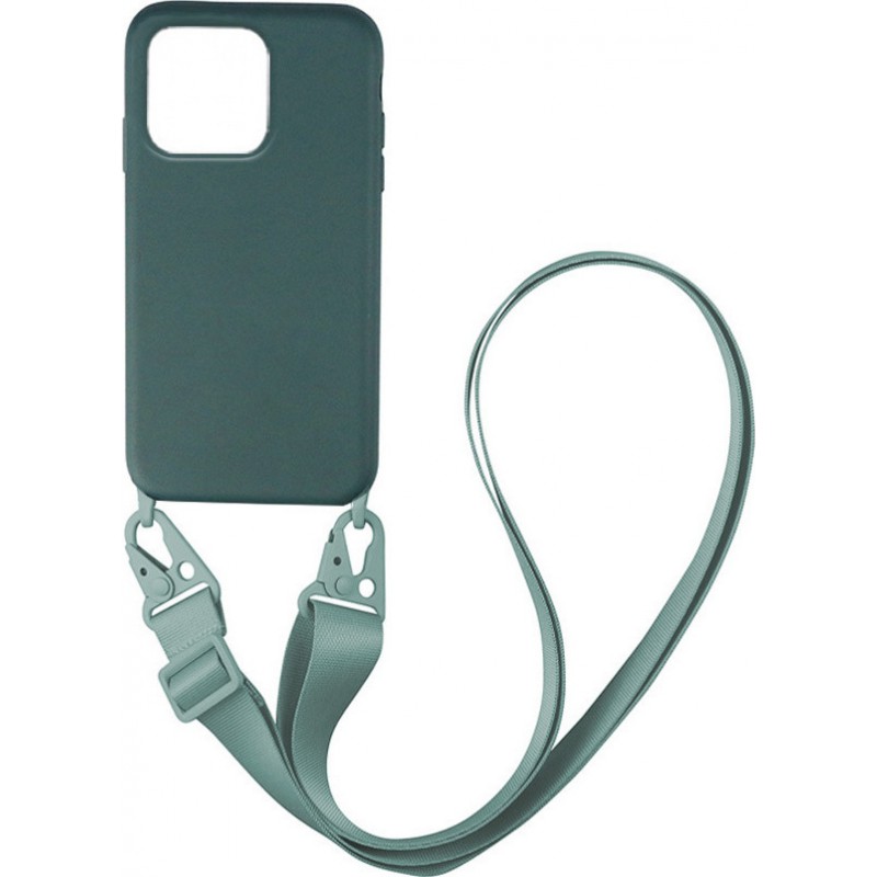 Θήκη Real Smooth Silicone With Strap Apple iPhone 13 Pro  (6.1") Clover