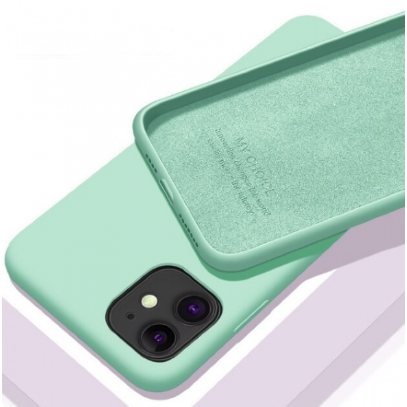 Θήκη Real Smooth Silicone Apple iPhone 13 Pro Max (6.7") Mint