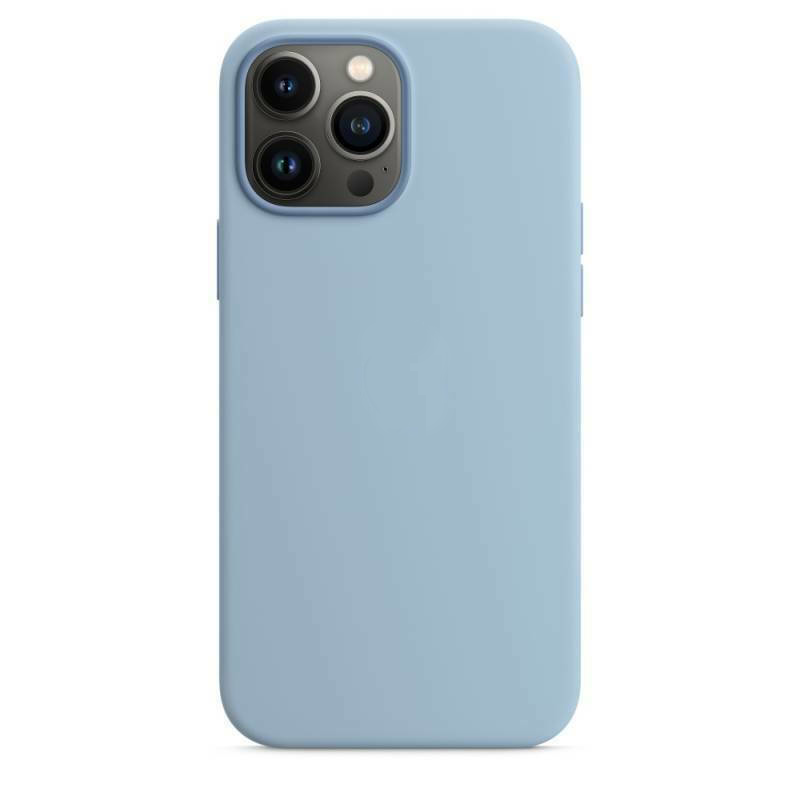 Θήκη Real Smooth Silicone Apple iPhone 13 Pro (6.1") Blue Fog
