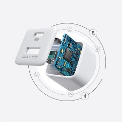 Φορτιστής Ταξιδιού Joyroom με Θύρα USB-A και Θύρα USB-C 30W Quick Charge 3.0 / Power Delivery (L-QP303) White