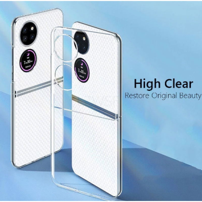 Θήκη PC Acrylic & Velvet Pouch Huawei P50 Pocket Clear
