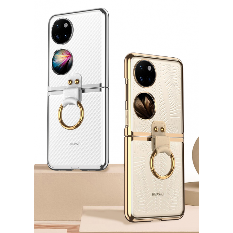 Θήκη TPU Electroplated Ring Huawei P50 Pocket Black
