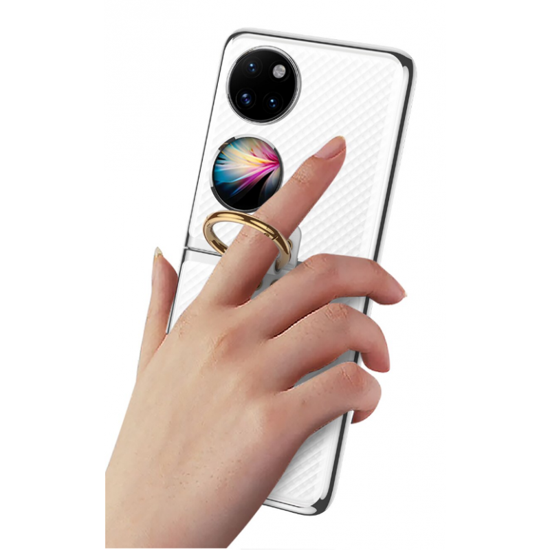 Θήκη TPU Electroplated Ring Huawei P50 Pocket Black