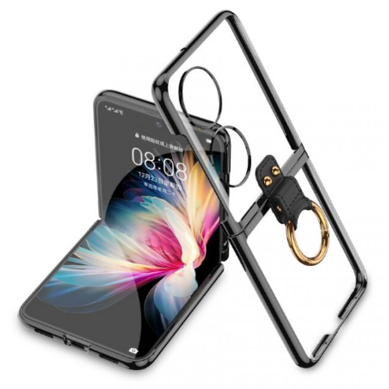 Θήκη TPU Electroplated Ring Huawei P50 Pocket Black