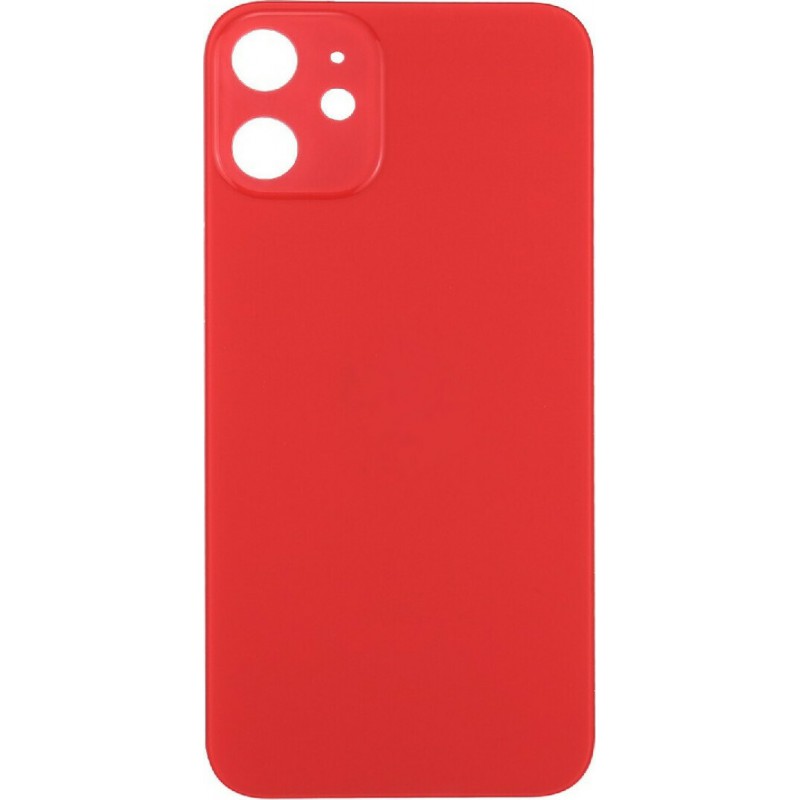 Καπάκι Μπαταρίας με Αυτοκόλλητη Ταινία Apple iPhone 12 Mini (5.4") Back Cover Glass Red