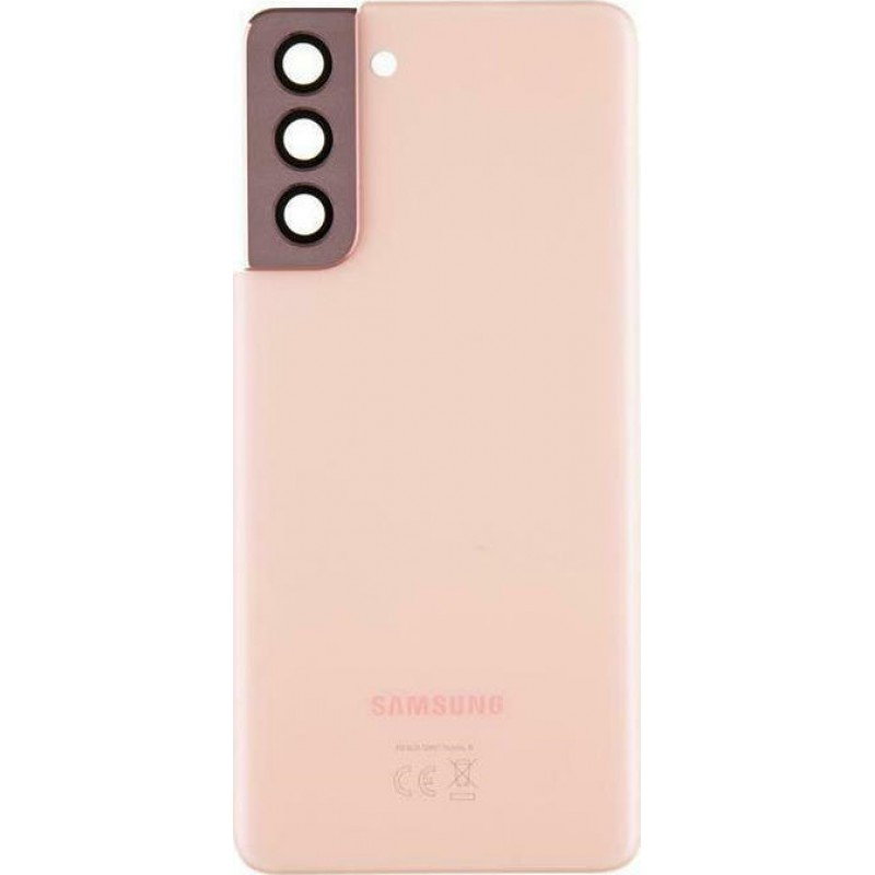 Καπάκι Μπαταρίας Samsung Galaxy S21 5G SM-G991 Phantom Pink GH82-24519D with Camera Glass