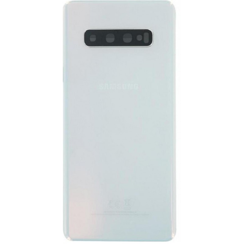 Γνήσιο Καπάκι Μπαταρίας Samsung Galaxy S10+ Plus G975 Prism White with Camera Glass
