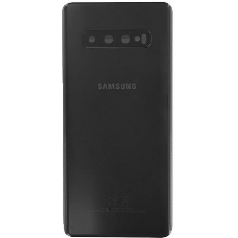 Γνήσιο Καπάκι Μπαταρίας Samsung Galaxy S10+ Plus G975 Prism Black with Camera Glass