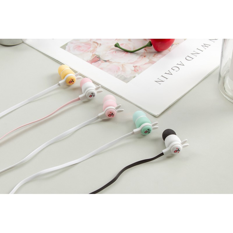 Ακουστικά Handsfree Casni CS-178 Jack 3,5mm Rabbit Green