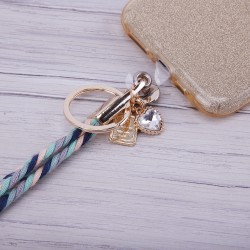 Ανταλλακτικό Λουράκι Λαιμού στήριξης Θήκης Fancy Smartphone Universal Neck Lanyard Strap Weave Green