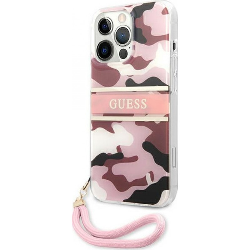 Θήκη PC Guess Hard Camo Strap Collection Apple iPhone 13 Pro Max (6.7") Pink