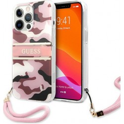 Θήκη PC Guess Hard Camo Strap Collection Apple iPhone 13 Pro Max (6.7") Pink