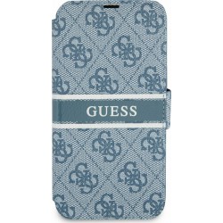 Θήκη Book PU Guess Printed Stripe Apple iPhone 13 Pro (6.1") Blue