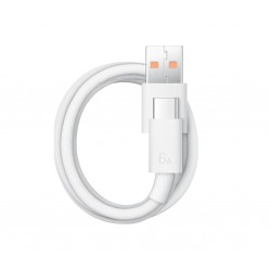 Καλώδιο Data Huawei Super Charge 6A USB Type-A to Type-C 1m White (Original Bulk) 04072043