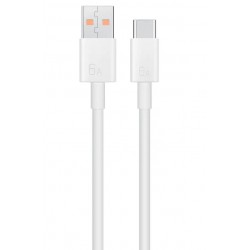 Καλώδιο Data Huawei Super Charge 6A USB Type-A to Type-C 1m White (Original Bulk) 04072043
