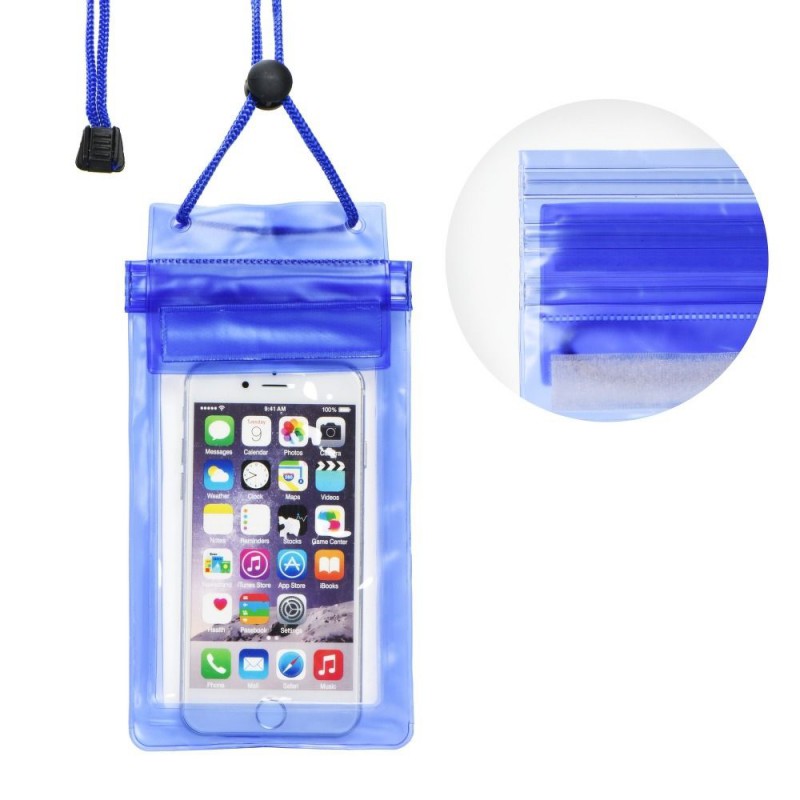 Αδιάβροχη Θήκη Smartphone Universal With Zipper Blue
