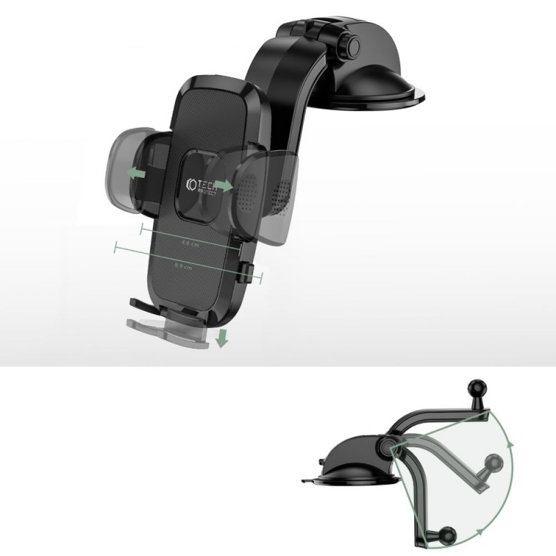 Βάση Αυτοκινήτου Tech-Protect V3 Dash & Windshield Car Mount Black
