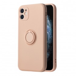 Θήκη Vennus Real Smooth Silicone Ring Finger Grip Xiaomi Redmi Note 11 Light Pink