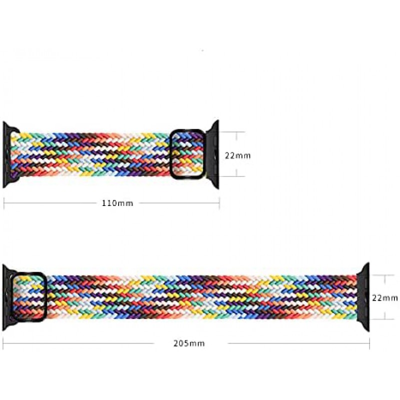 Ανταλλακτικό λουράκι Braided Loop Camouflage Colorful για Samsung Galaxy Watch3(45mm)/Watch(46mm)/Huawei Watch 3 (46mm)/ Watch 3 Pro (48mm)/GT 2/Pro/GT 3/Honor GS Pro/Amazfit GTR 3 (46mm)/GTR 3 Pro/GTR(47mm)/ Stratos 3(48mm) (22mm)