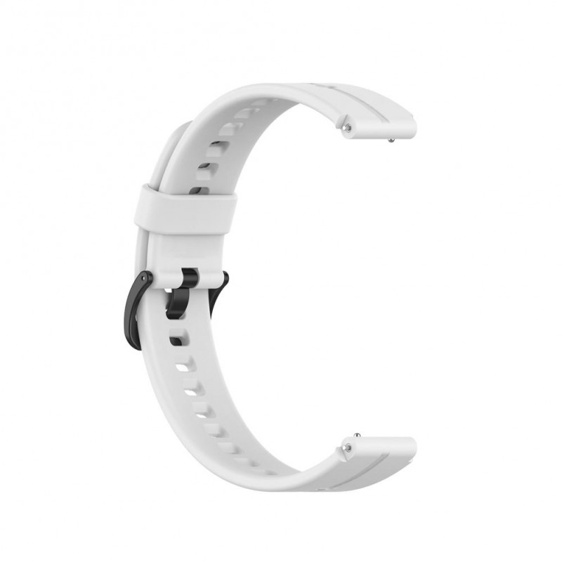 Ανταλλακτικό λουράκι QuickFit Huawei Watch Fit Mini Smoothband Black Buckle White