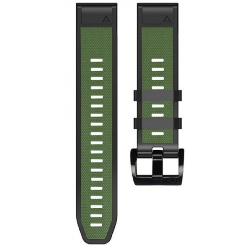 Ανταλλακτικό λουράκι QuickFit Two-Color Garmin Fenix 3/5x/3HR/5X Plus/6x/6x Pro/7x Texture Green (26mm) ΟΕΜ