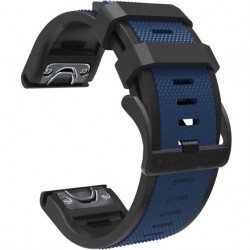 Ανταλλακτικό λουράκι QuickFit Two-Color Garmin Fenix 3/5x/3HR/5X Plus/6x/6x Pro/7x Textured Blue (26mm) ΟΕΜ